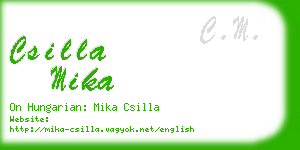 csilla mika business card